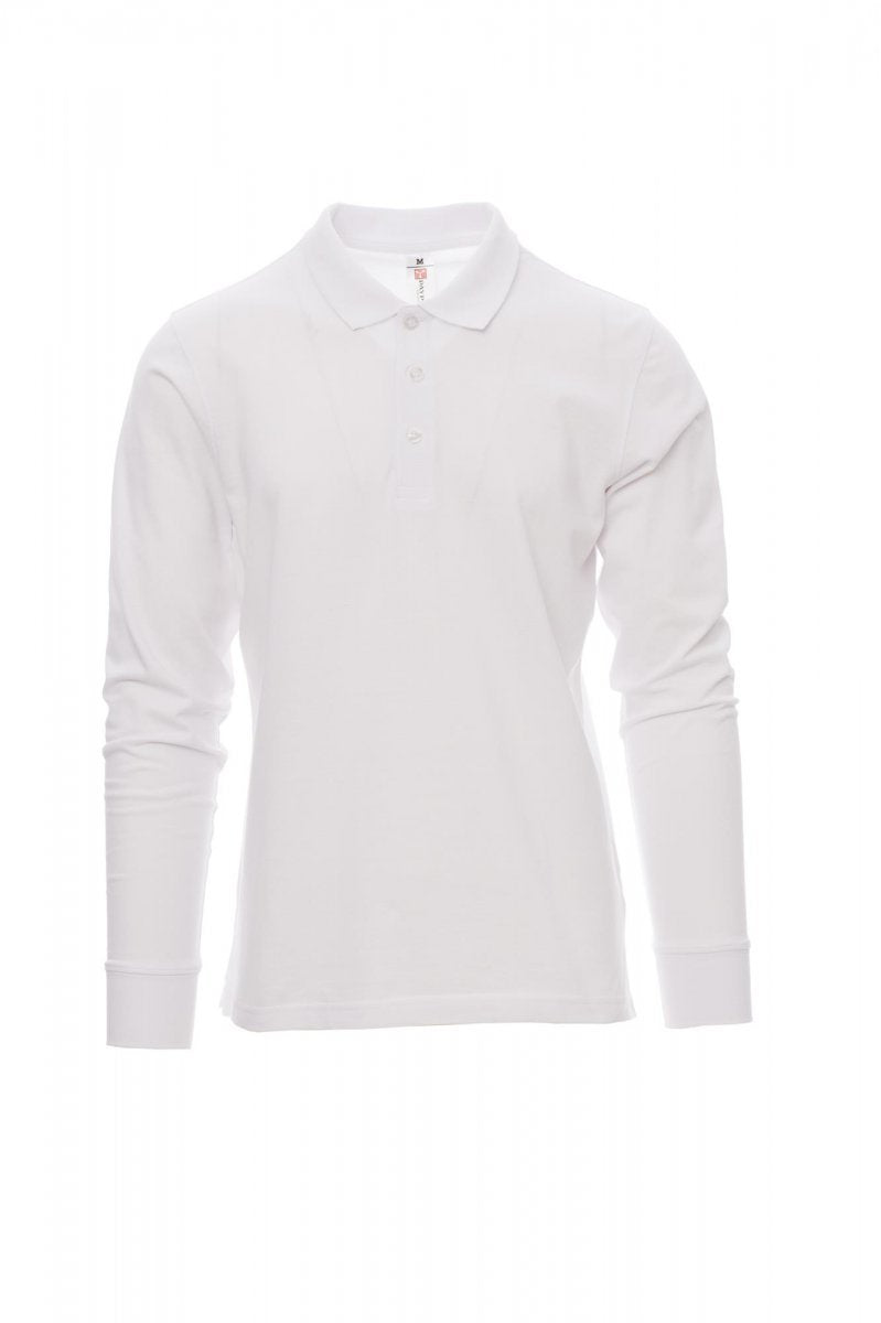 Langarm-Poloshirt Herren Verona – Weiß