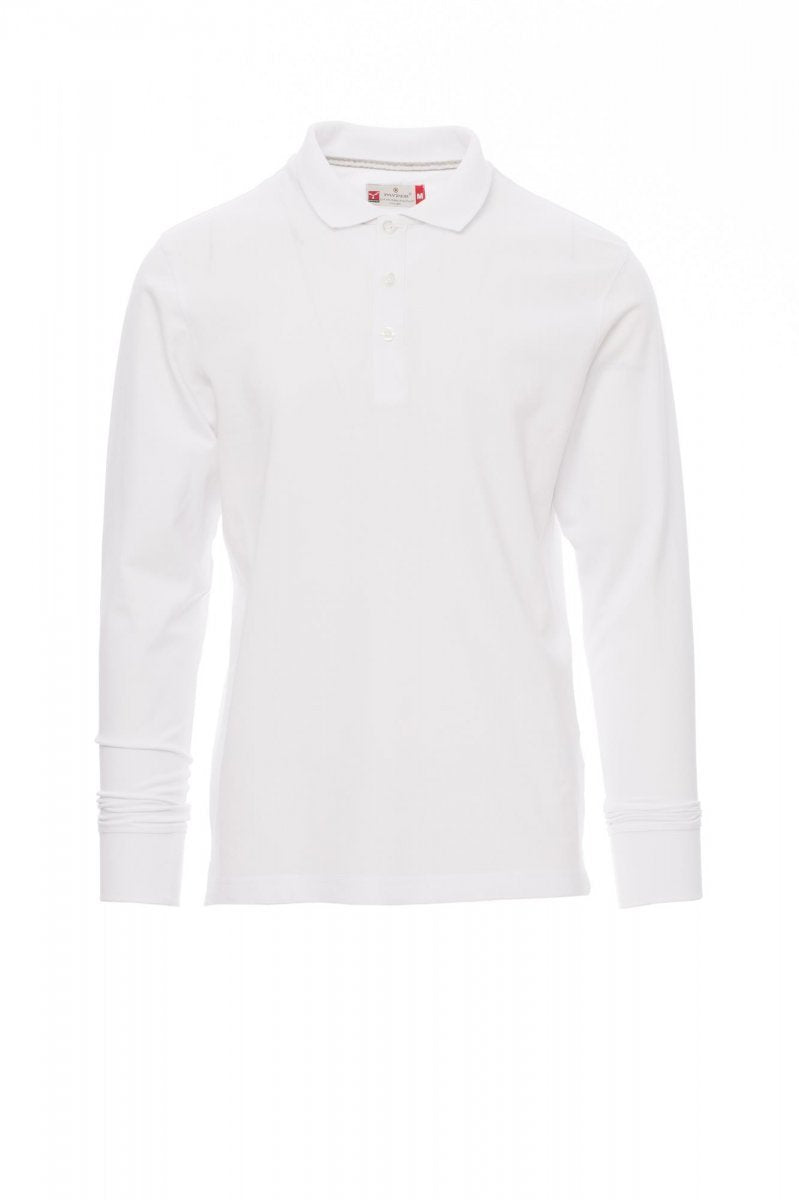 Langarm-Poloshirt Herren Florence – Weiß