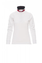 Langarm-Poloshirt Damen Long Nation Lady – Weiß/Italien