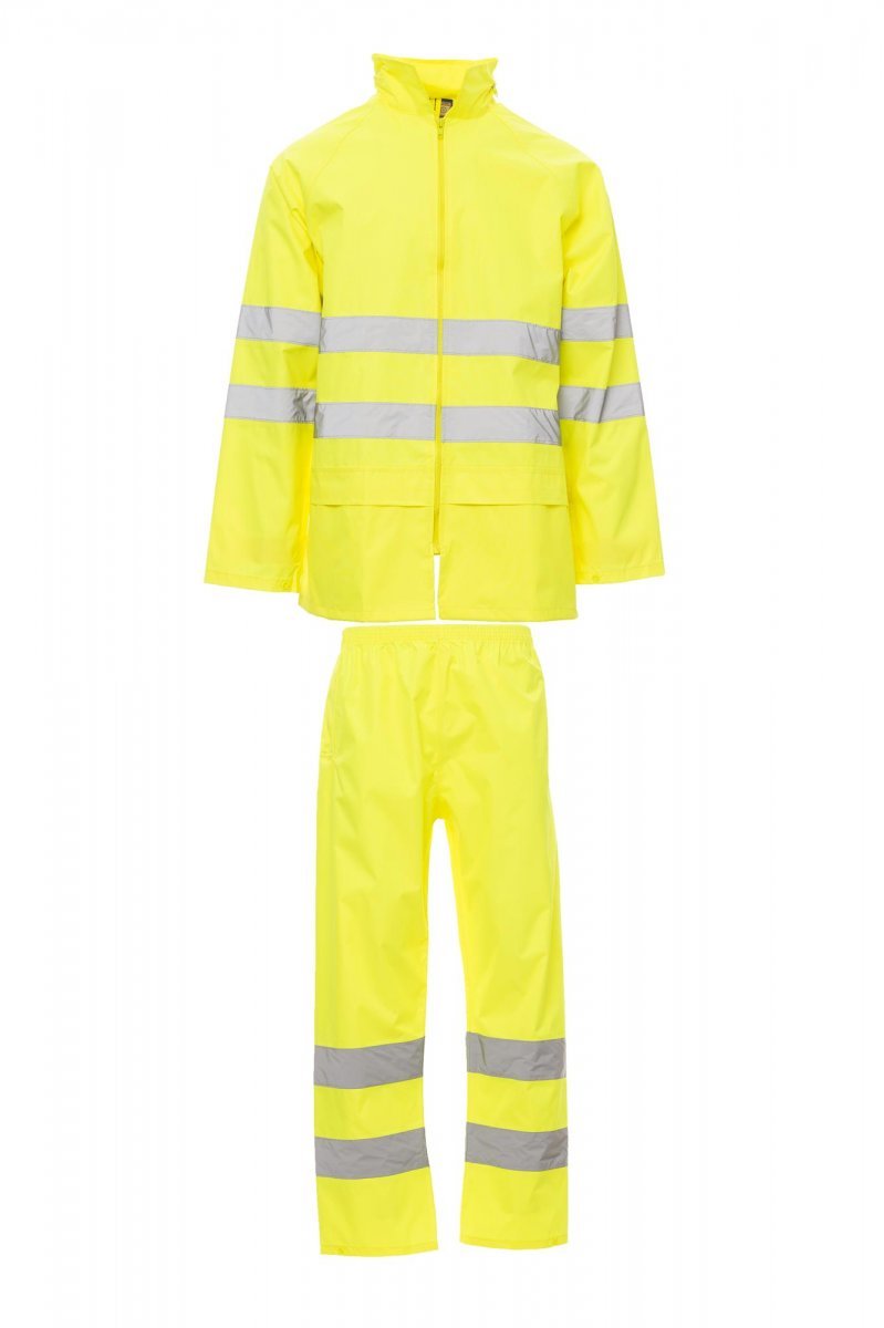 Regenset Herren Hi-vi Rainset – Fluogelb