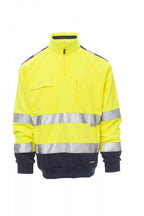 Sweatshirt mit Reißverschluss Herren Vision – Fluogelb/Marineblau