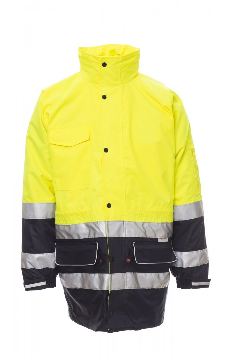 Winterjacke Herren Security – Fluogelb/Marineblau