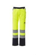 Cargohose Damen Charter Lady – Fluogelb/Marineblau