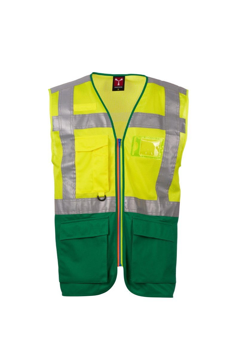 Warnweste Herren Extrovert Mesh – Fluogelb/Geleegrün
