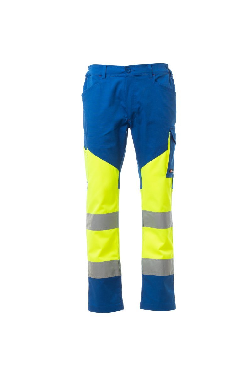 Cargohose Herren Working Summer – Fluogelb / Königsblau