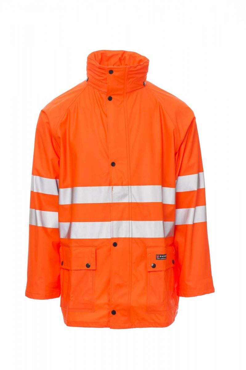 Regenset Herren River-jacket – Fluoorange