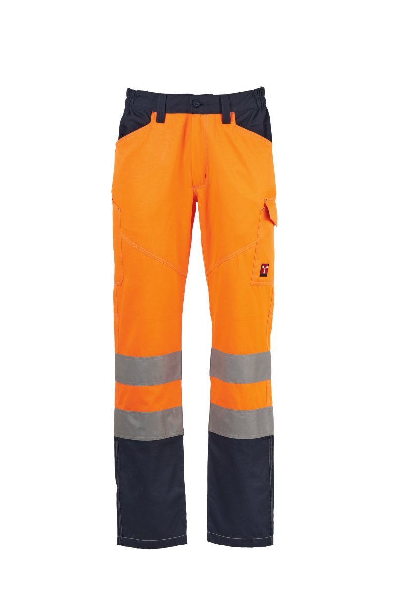 Cargohose Herren Charter Summer – Fluoorange/Marineblau