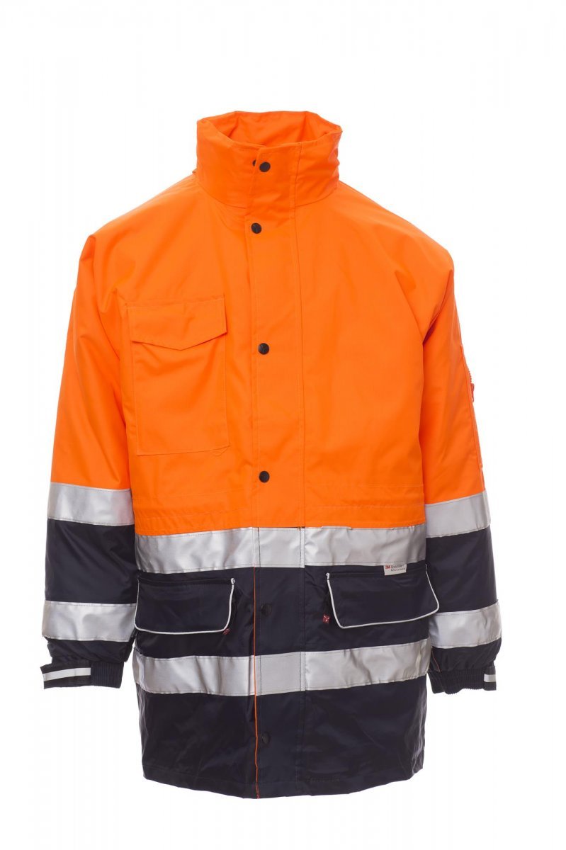 Winterjacke Herren Security – Fluoorange/Marineblau