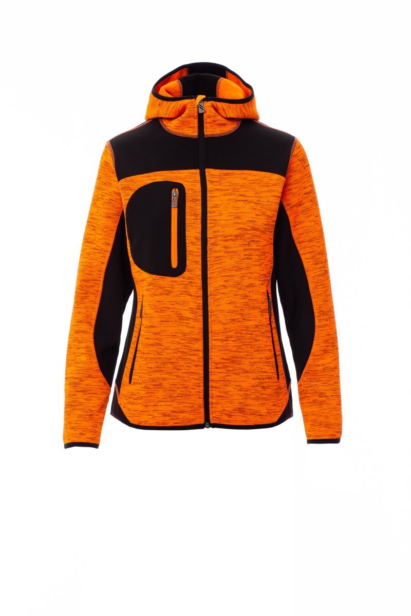 Softshell Jacke Damen Trip Lady – Fluoorange/Schwarz