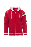 Kapuzensweatshirt Herren Nevada – Rot/Weiß