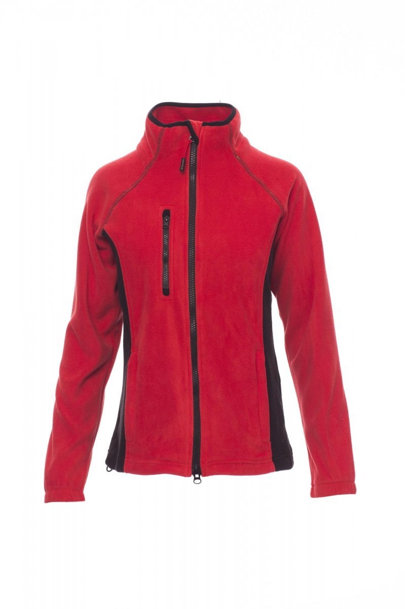 Fleecejacke Damen Aspen+ Lady – Rot/Schwarz
