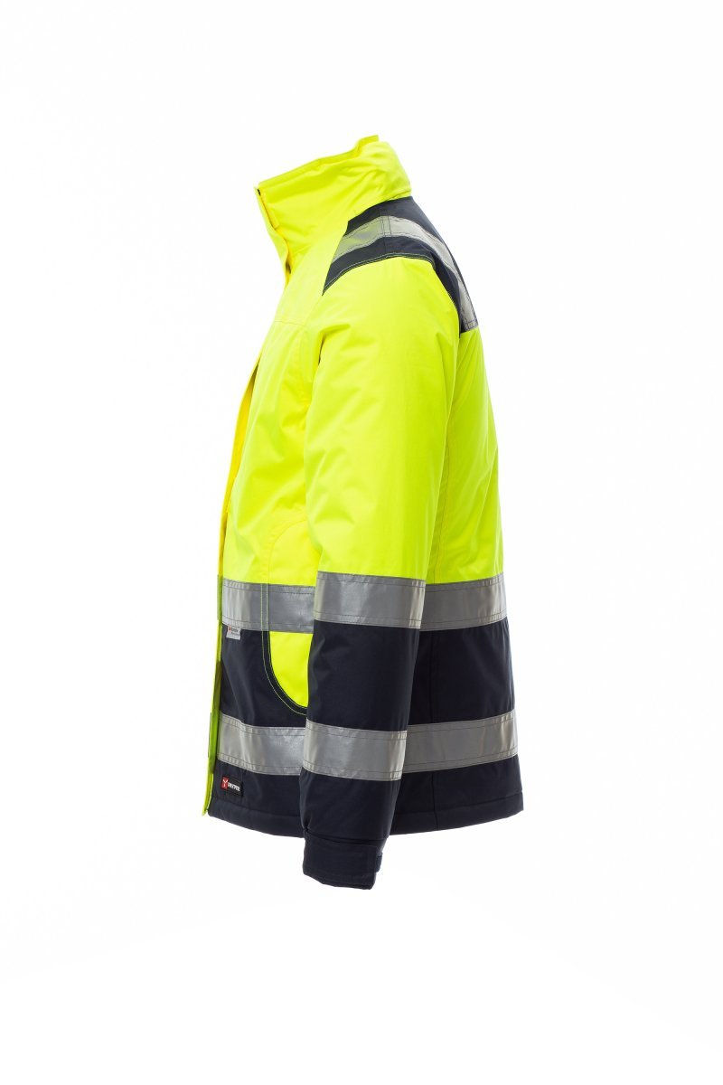 Winterjacke Damen Hispeed Lady – Fluogelb/Marineblau