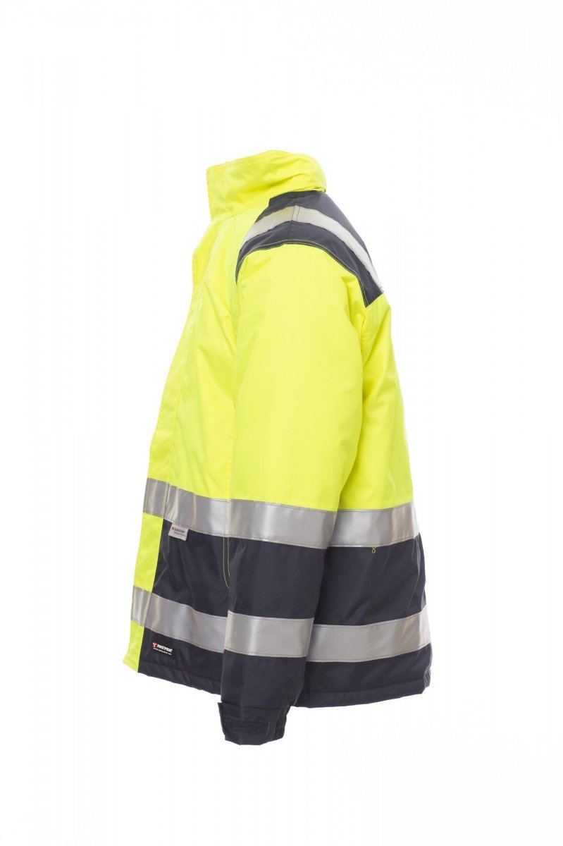 Winterjacke Herren Hispeed – Fluogelb/Marineblau