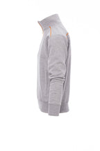 Sweatshirt mit Reißverschluss Herren Vancouver Melange – Grau Meliert/Orange