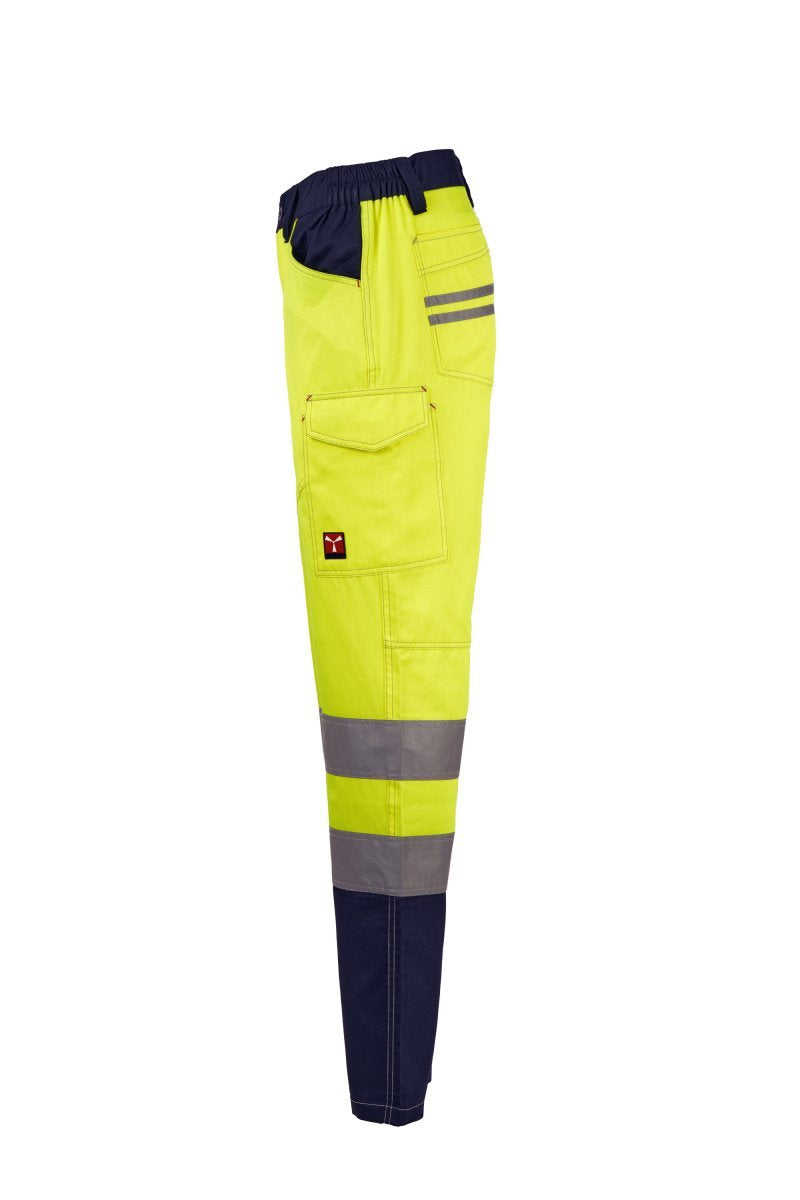 Cargohose Herren Charter Summer – Fluogelb/Marineblau