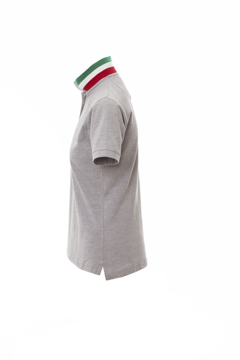 Poloshirt Damen Nation Lady Melange – Grau Meliert/Italien