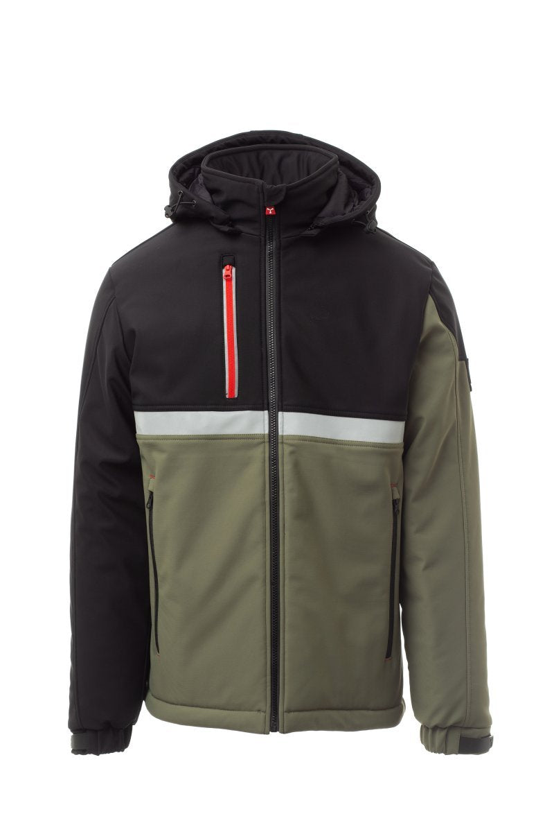 Softshell Jacke Herren Wise Pad – Militärgrün/Schwarz