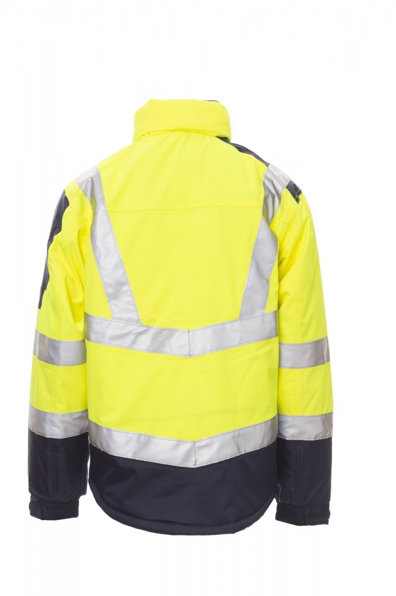 Winterjacke Herren Freeway – Fluogelb/Marineblau