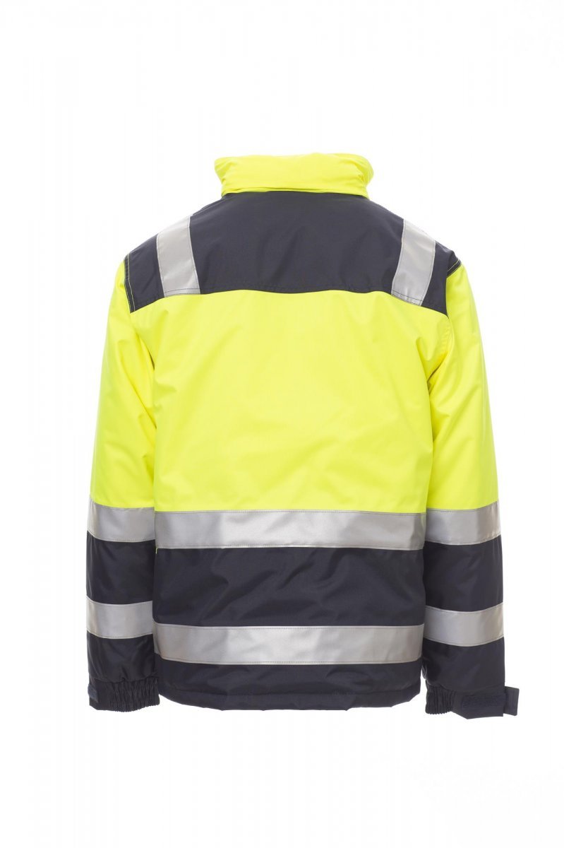 Winterjacke Herren Hispeed – Fluogelb/Marineblau