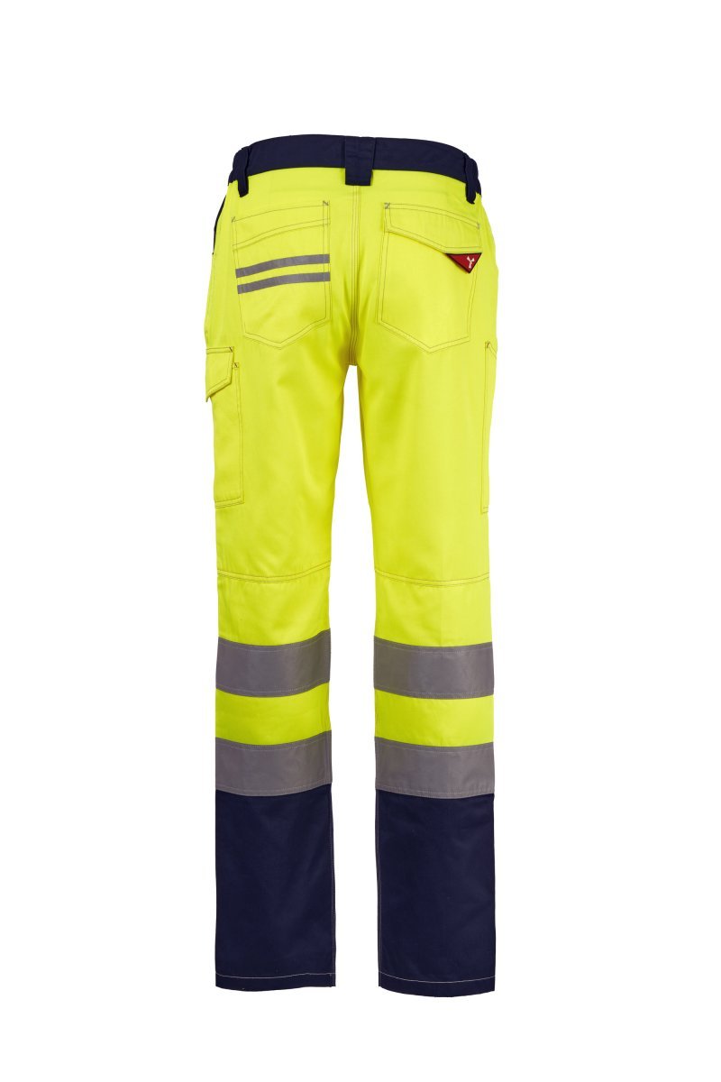 Cargohose Herren Charter Summer – Fluogelb/Marineblau