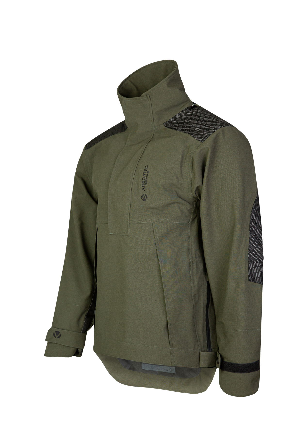 AT4460 - Robuste Halb-Reißverschluss Wasserdichte Jacke - Olive