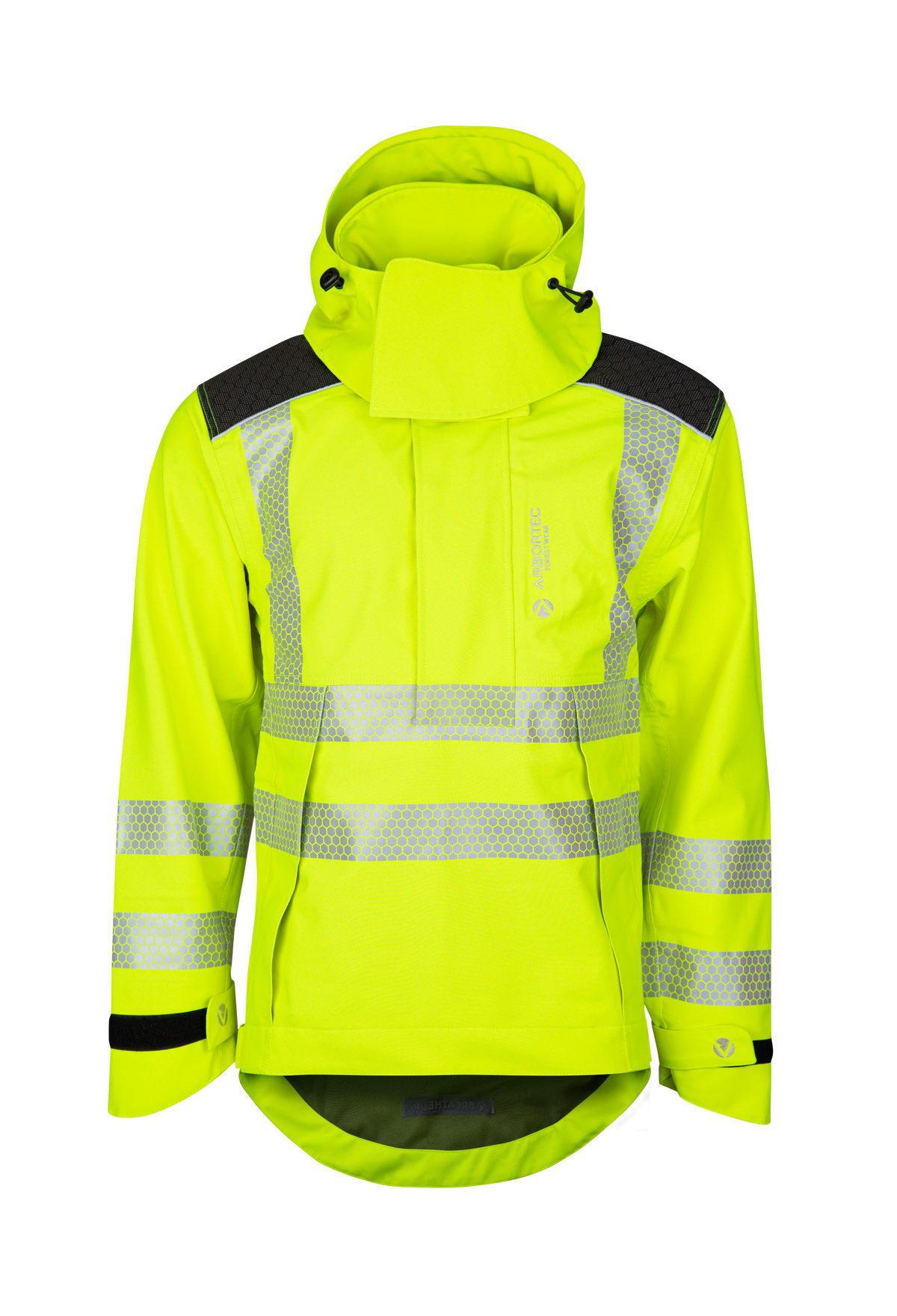 ATHV4460 - Robuste Halb-Reißverschluss Wasserdichte Jacke - Warnleuchtgelb