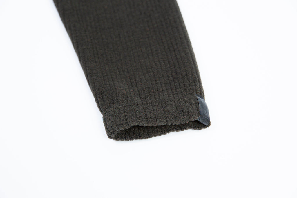 Wolf Halb-Reißverschluss Warmer Pullover Olive