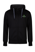 Schwarzer Reißverschluss-Hoodie