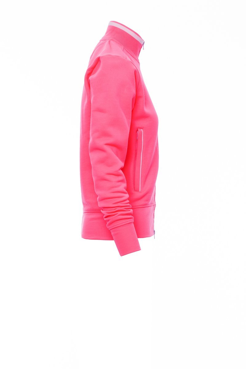 Sweatjacke Herren Melbourne Fluo – Fluo-Fuchsienrot/Weiß