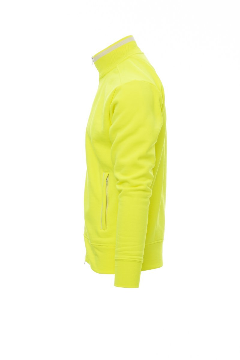 Sweatjacke Herren Sydney Fluo – Fluogelb/Weiß