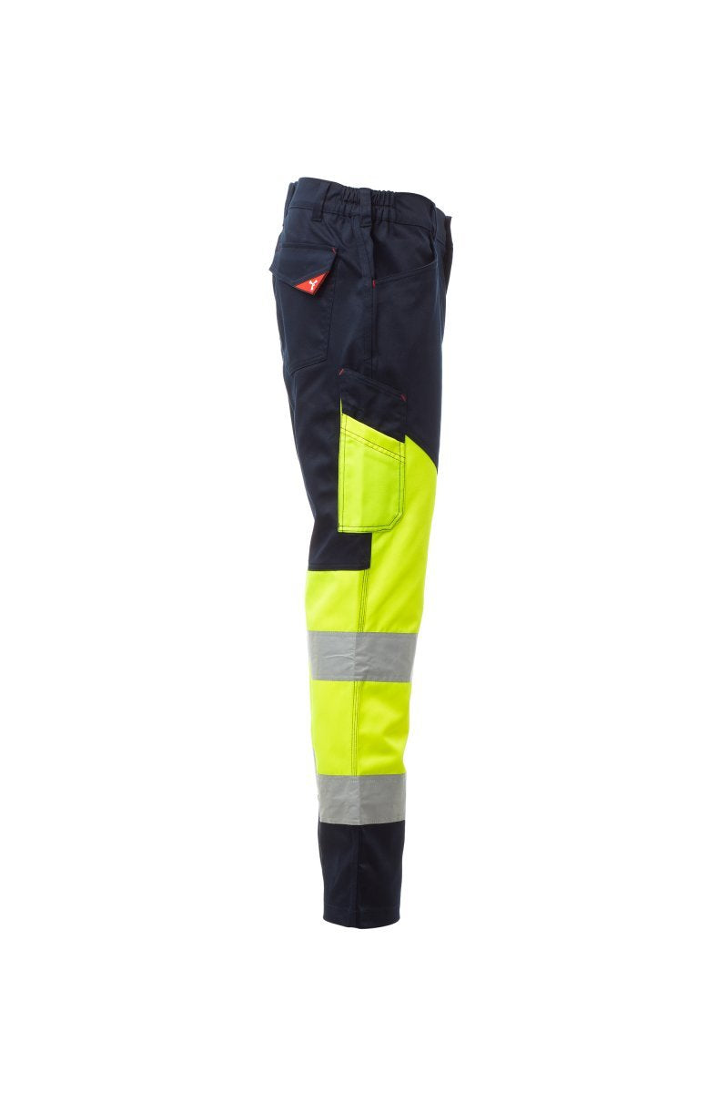 Cargohose Herren Working – Fluogelb/Marineblau