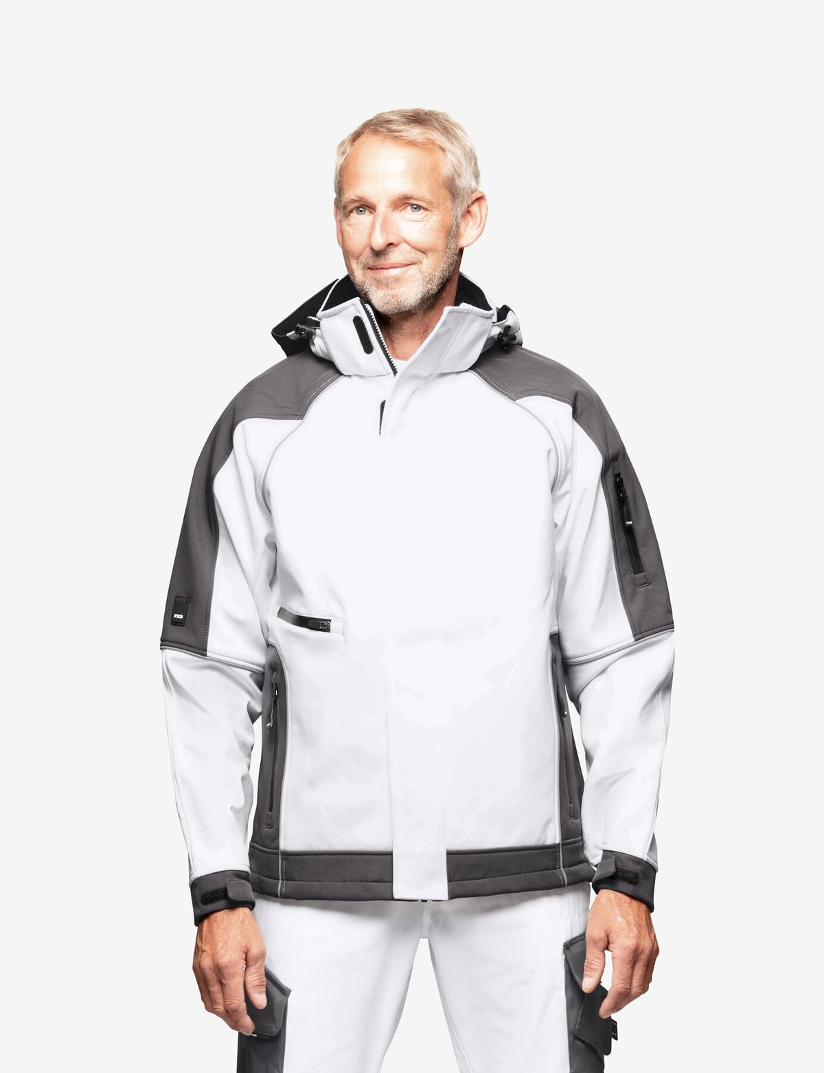 Walter Softshelljacke 78518 – Weiß-anthrazit