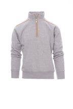 Sweatshirt mit Reißverschluss Herren Vancouver Melange – Grau Meliert/Orange