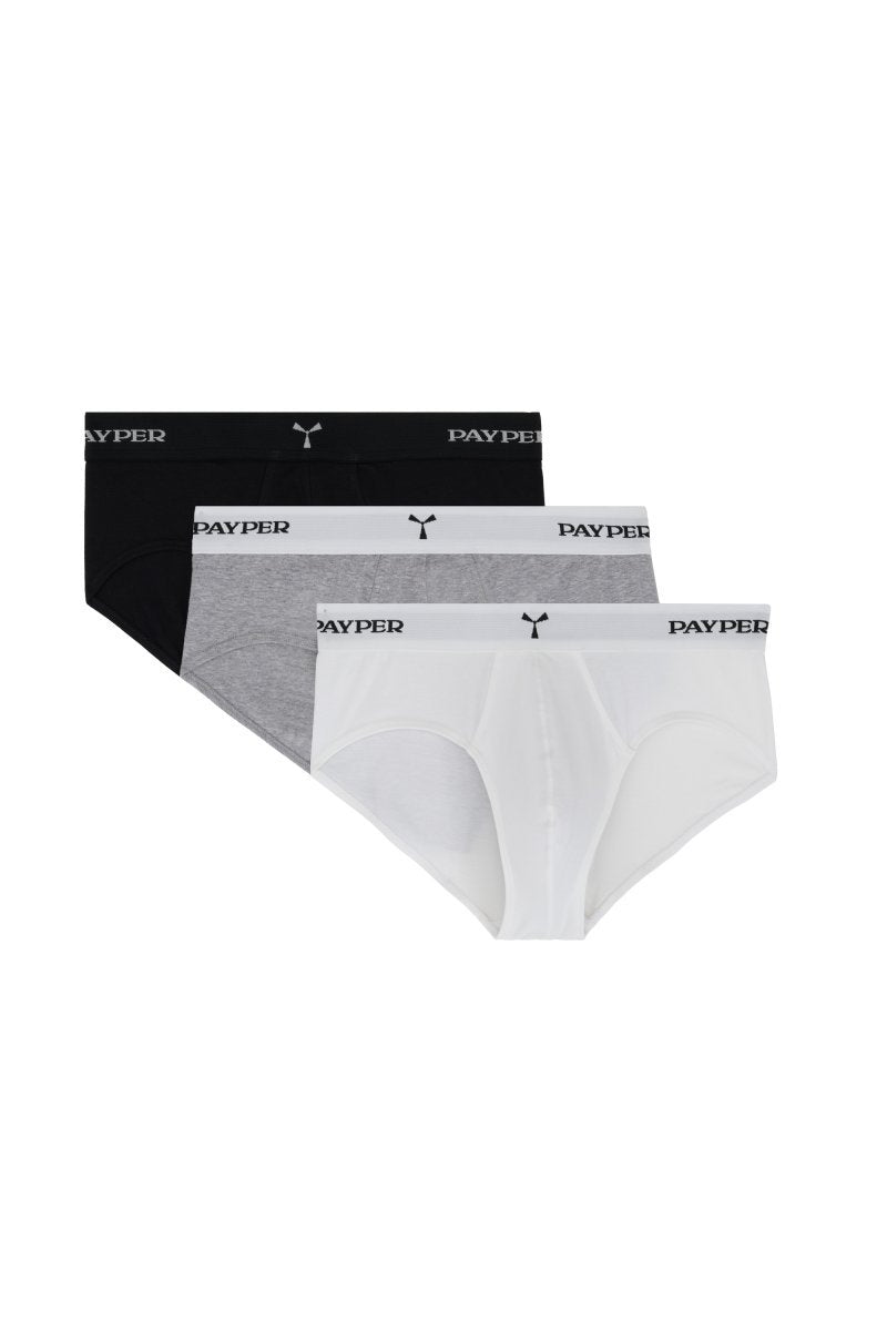 Slip Herren George – Nero/Grigio Melange/Bianco