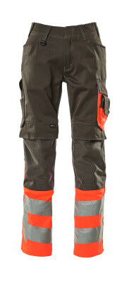 MASCOT® Leeds – dunkelanthrazit/hi-vis rot
