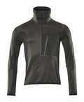 Fleecejacke mit kurzem Reißverschluss – dunkelanthrazit/schwarz