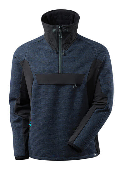 Jacke, Strick, k. Reißverschluss, Membra – schwarzblau/schwarz