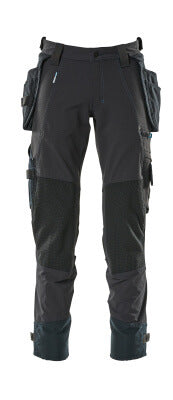 Hose mit Hängetaschen, Stretch – schwarzblau