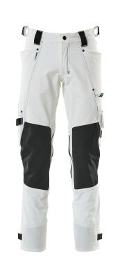 Hose mit Knietaschen aus Dyneema,Stretch – weiss