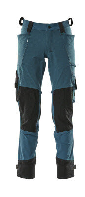 Hose mit Knietaschen aus Dyneema,Stretch – Dunkelpetroleum