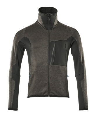Fleecejacke mit Reißverschluss – dunkelanthrazit/schwarz
