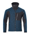 Jacke, Strick, mit Membran – Dunkelpetroleum/ schwarz