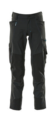 Hose mit Knietaschen, Stretch, leicht – schwarz
