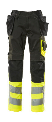 Hose mit Hängetaschen – schwarz/hi-vis gelb
