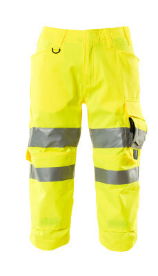 Dreiviertel-Hose mit Knietaschen – hi-vis gelb