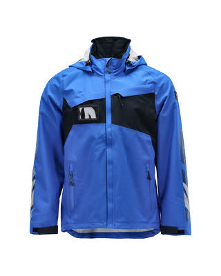 Hardshelljacke, geringes Gewicht – azurblau/schwarzblau