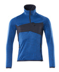 Fleecejacke mit kurzem Reißverschluss – azurblau/schwarzblau