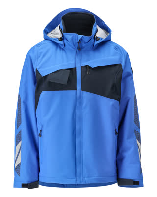 Winterjacke mit CLIMASCOT®, leicht – azurblau/schwarzblau