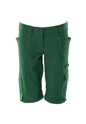 Shorts, Damenpassform, PEARL, Stretch – grün
