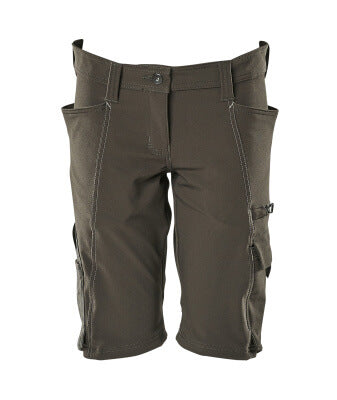 Shorts, Damenpassform, PEARL, Stretch – dunkelanthrazit